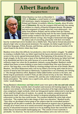 ALbert Bandura autobiography