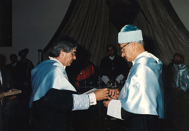 Albert Bandura Honorary Degree Freie Universitat Berlin, 1990